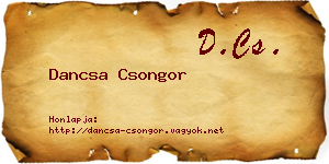 Dancsa Csongor névjegykártya