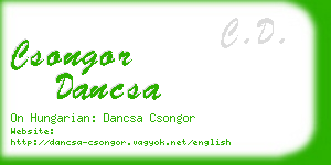 csongor dancsa business card